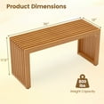 thumbnail image 3 of Gymax 2 PCS 36 Inch Patio Bench All-Slat Acacia Wood Loveseat for 2 People 800 lbs Capacity, 3 of 10