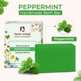 thumbnail image 2 of Natural Handmade Peppermint Soap 100g | Herbal Bathing Soap for Healthy Skin | Natural Bath Bar with Pure Essential Oils | Cools & Refreshes | All Skin Types | Pack of 3, 2 of 7