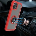 thumbnail image 4 of CoverON Apple iPhone 12 Case / iPhone 12 Pro Case (6.1"), Ring Holder Kickstand Magnetic Mount Clear Hard Back Cover Rubber Bumper, Red, 4 of 9