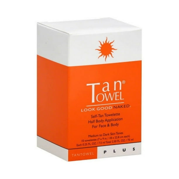 Tan Towel® 10-Pack Half Body Plus Self-Tan Towelettes 