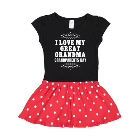 

Inktastic Grandparents Day I Love My Great Grandma Gift Toddler Girl Dress