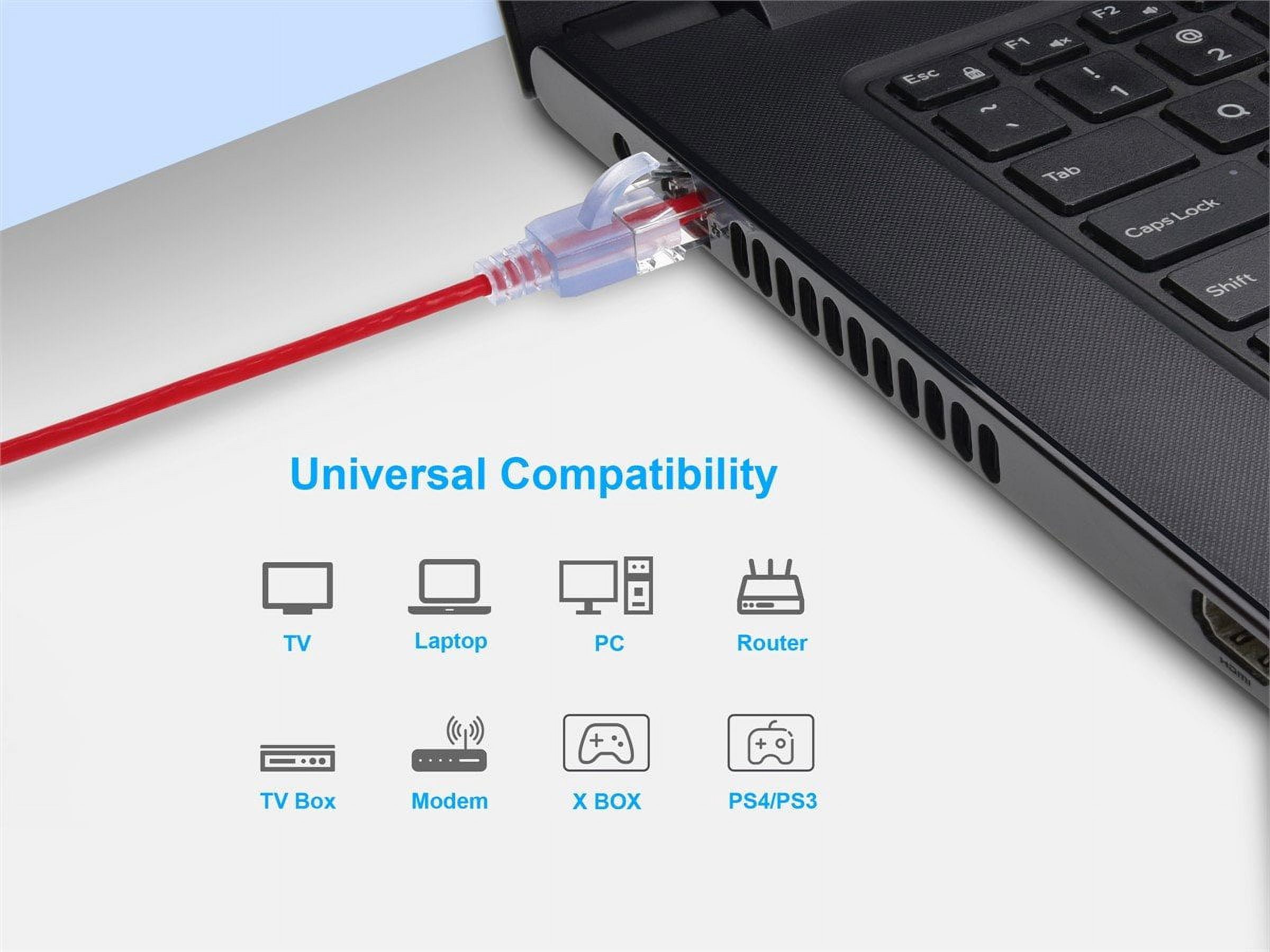 Monoprice Cat6A Ethernet Patch Cable - 7 Feet - Red (10 Pack) Snagless RJ45 550Mhz UTP Pure Bare Copper Wire 10G 30AWG - SlimRun Series
