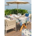 thumbnail image 5 of Outdoor Tablecloth with Umbrella Hole for Patio/Picnic/Party/Camping, Watercolor Flowers Waterproof Table Cloth Rectangle Table Cover Washable, Spring Floral Butterflies Botanical Beige (54"x 80"), 5 of 8