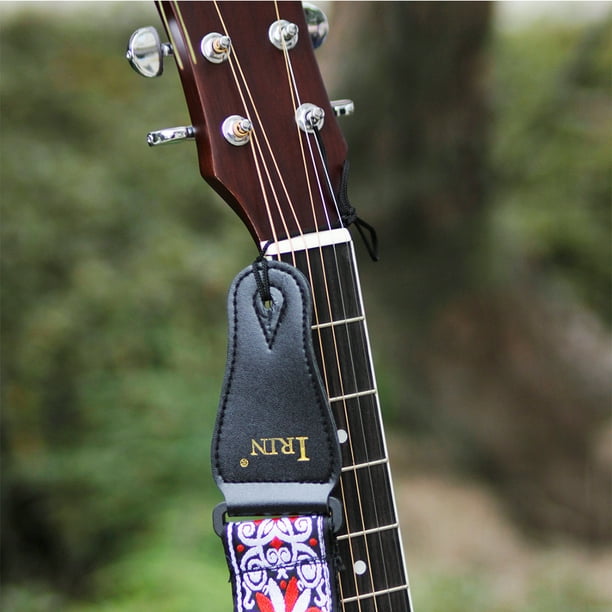 IRIN GS-02 Adjustable Embroidery Guitar Straps for Acoustic Electric  Guitars Bass Accessories Red 