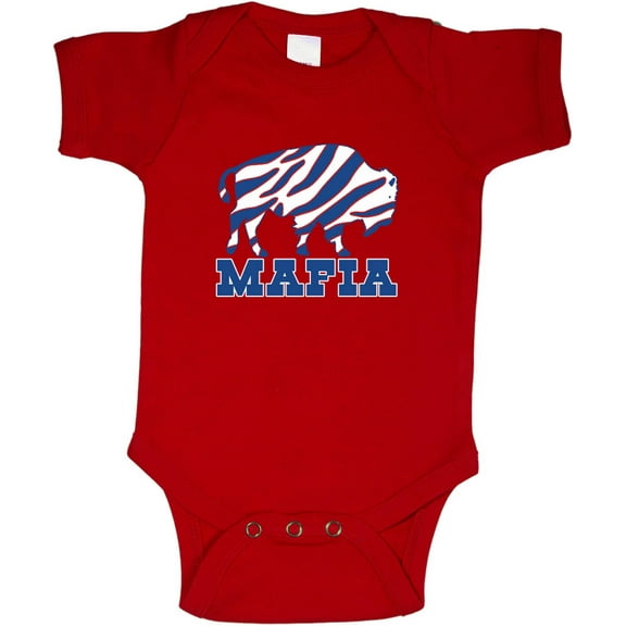 RED Bills Mafia Josh Allen Zubaz Logo Baby 1 Piece