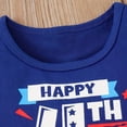 thumbnail image 7 of UngA Toddler Baby Boy Fourth of July Outfit Independence Day Letter Printed Sleeveless Tops + Short Pants 2Pcs Clothes Set (Blue,3-4 Years), 7 of 7