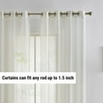 thumbnail image 3 of THD Basics 2 Piece Semi Sheer Voile Window Curtain Drapes Grommet Top Panels for Bedroom, Living Room & Kids Room - Set of 2 panels, 3 of 3