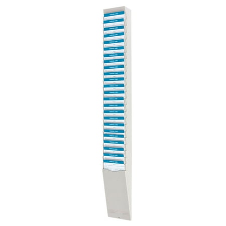 Recorder Rack - Expandable Time Card Rack 25 Pocket Slots Wall Mounted Durable Holder Compatible with Attendance Time Payroll Recorder Clock for Office Storage Indoor Outdoor Use (Beige)