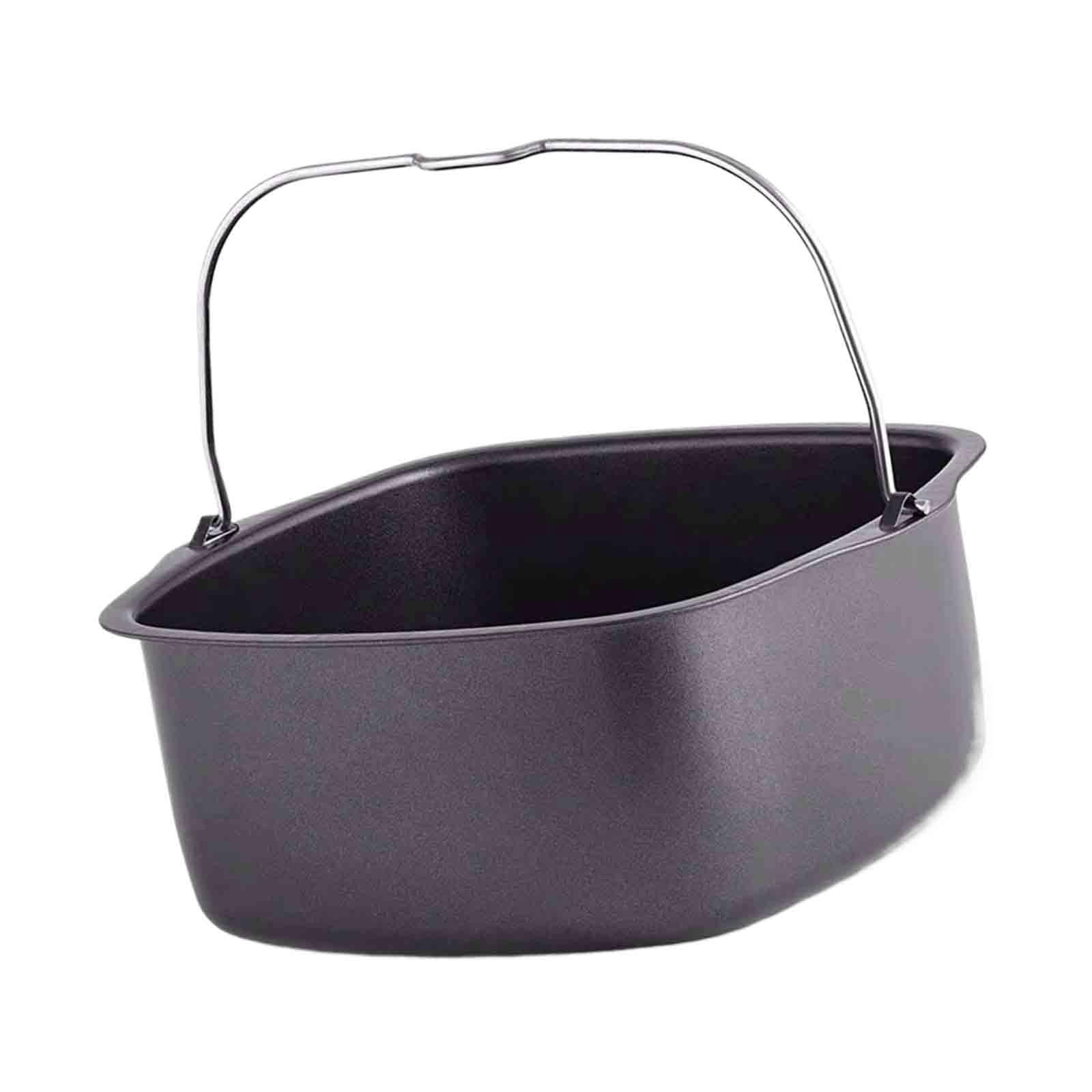 Fiocias Air Fryer Accessory Springfoam Pan Baking Cake Barrel Carbon Steel Air Fryer Pan 8 inch