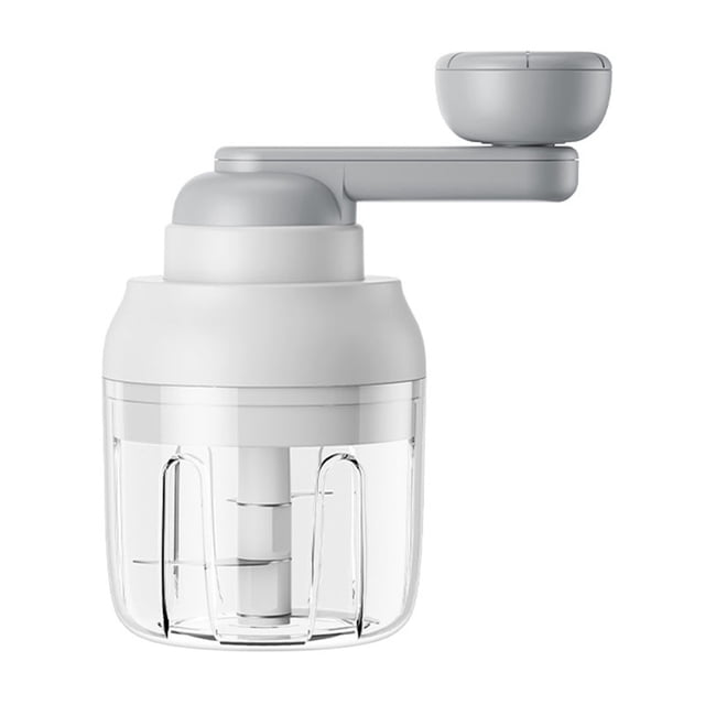 Picadora de ajo multifuncional portátil manual picadora de ajo procesador de alimentos para cocina casera cocina al aire libre blanco