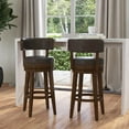 thumbnail image 5 of Hillsdale Furniture Lawton Wood Bar Height Swivel Stool Walnut, 5 of 7