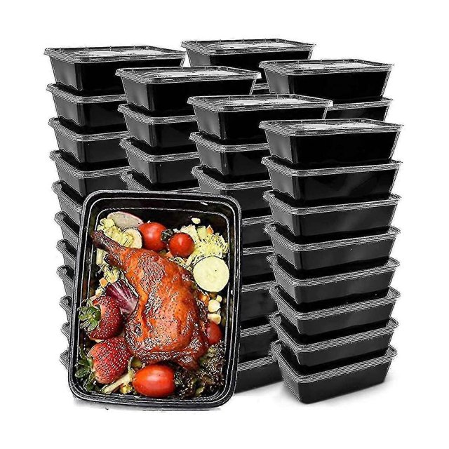 50-pack Meal Prep Containers Reusable To-go Food Containers Plastic Bento Boxes Food Storage Lunch