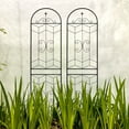 thumbnail image 4 of 2 Pack Metal Garden Trellis 86.7"H x 19.7"L Rustproof Trellis for Climbing Plants Outdoor Flower Support, 4 of 7