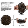 thumbnail image 4 of Extensión de moño de cabello humano, pieza de cabello de moño desordenado, coleteros de cabello rizado, extensiones de cola de caballo de moño para mujeres y niñas, postizo de donut Updo Bot, 4 of 5