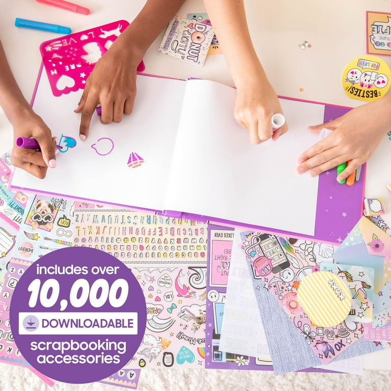 Kids Scrap book Kit Art | Create Your Own Scrapbook Arts & Craft Activity  Set