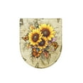 thumbnail image 6 of ZIATUBLES Sunflower Butterfly Print Toilet Bowl Lid Cover with Elastic Edges Washable Polyester Bathroom Covers Fits Round Oval Elongated Lids Bathroom Decor Accessories, 6 of 6
