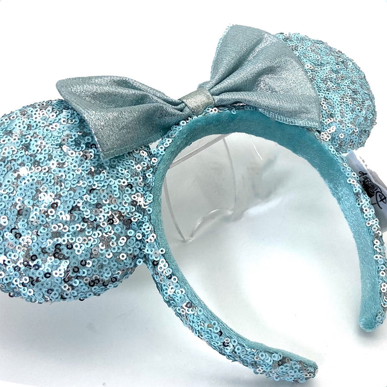Fashion Bow Arendelle Aqua Sequin Headband Girls Minnie Ears  display picture 1