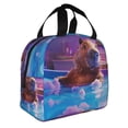 thumbnail image 2 of Easygdp Capybara Bathtub Fun Bolsa Térmica Premium - Tela Oxford Impermeable, Gran Capacidad, Bolsillo Frontal, Unisex para Trabajo, Escuela, Actividades al Aire Libre y Picnics, 2 of 8