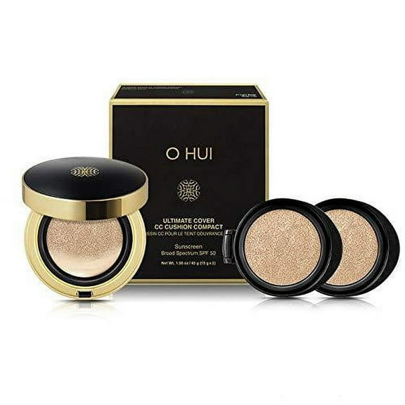 O HUI Ultimate Cover CC Cushion Compact Sunscreen Broad Spectrum SPF 50 - 01 Light Beige (Beige Clair)