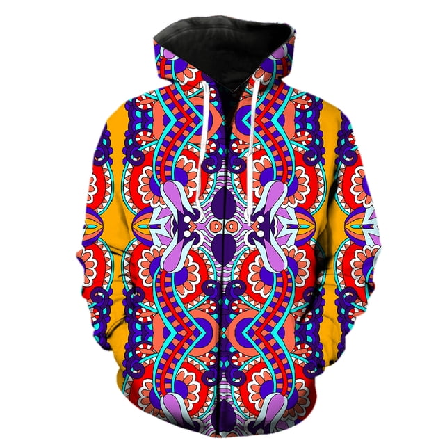 Sudadera con capucha y cremallera estilo nacional retro para hombre, chaquetas de moda 2024, gran oferta, ropa de calle de primavera de gran tamaño con estampado 3D para adolescentes.