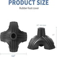 thumbnail image 3 of HLONK Cane Tips  3/4 Inch Quad Cane Tip Self Standing Rubber Tips for Walking Canes  Walking SticTIFOR  Folding Canes, 3 of 5