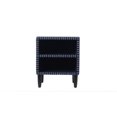 thumbnail image 1 of Table de Chevet Zane aux Accents Clous Bleu Nuit, 1 of 6