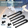 thumbnail image 4 of 3 Pieces Steel Adjustable Face Spanner Wrench Pin Pliers Install/Removal Tool for Backing Pads on Angle Grinder for Cutting Pipes, Hoses, Cables, Wire and Round Nuts with Drilled Holes (3, 4, 5 mm), 4 of 7