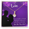 thumbnail image 2 of To My Girlfriend Good Alluring Ribbon Necklace Message Card, 2 of 20