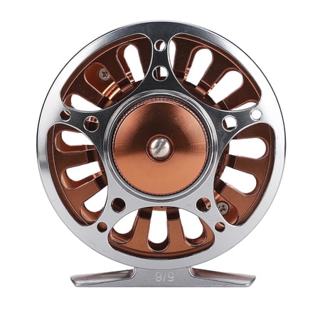 LIZEALUCKY Multipurpose Fly Reel Double Color 5/6 Fly Reels Machined Aluminium Alloy 3 Bearing Fly Fishing Wheel for Freshwater and Saltwater Outdoor Fishing