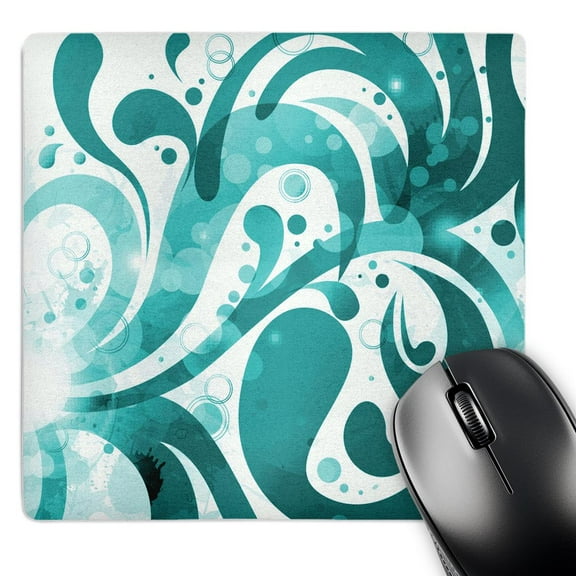 3dRose, Turquoise Falling Flourishes , MousePad