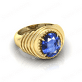 thumbnail image 2 of Shree Jewelrs Original Certified Natural Blue Sapphire (Neelam) Ring - 2.50 Carat Certified Handcrafted Ring Jupiter Ring, PANCHDHATU Gold Plated Ring for Men and Women, 2 of 5