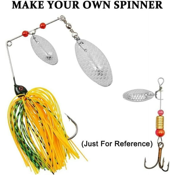90 Lames De Spinner SUPERFINDINGS – 3 Tailles, Acier Inoxydable, Pour Leurres Pêche Eau Douce Et Salée