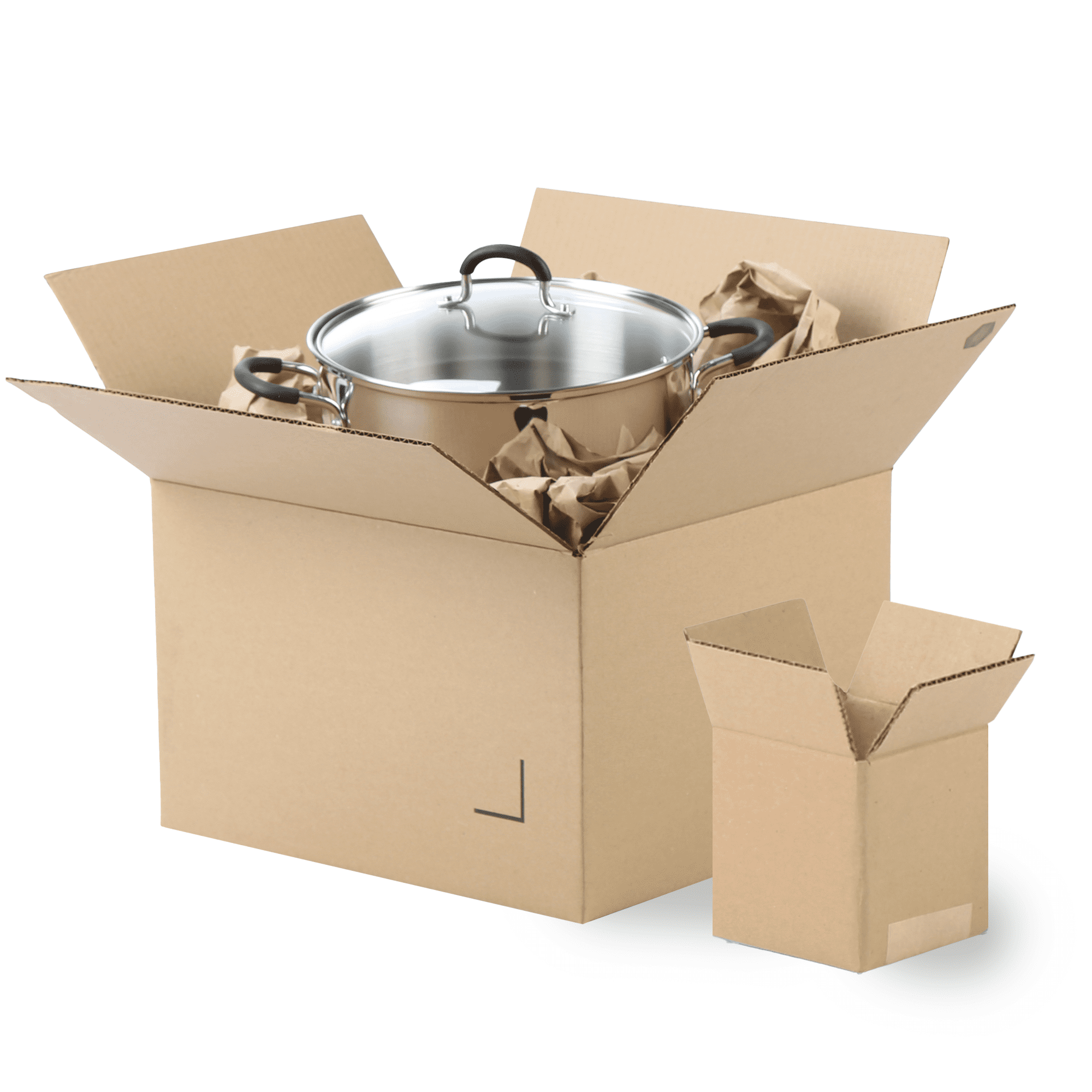 The Boxery Foldable Single Wall Standard Universal Moving Boxes, 7 in x 5 in x 5 in, 100 Count