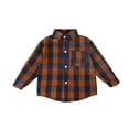 thumbnail image 4 of Ultrave Boys Plaid Flannel Shirt Long Sleeve Button Down Lapel Casual Kids Top with Chest Pocket 2-15Y, 4 of 7