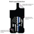 thumbnail image 4 of DistinctInk Custom SKIN / DECAL compatible with OtterBox Commuter for iPhone 11 Pro MAX (6.5" Screen) - Thin Blue Line Skull - Show Your Support for First Responders, 4 of 5