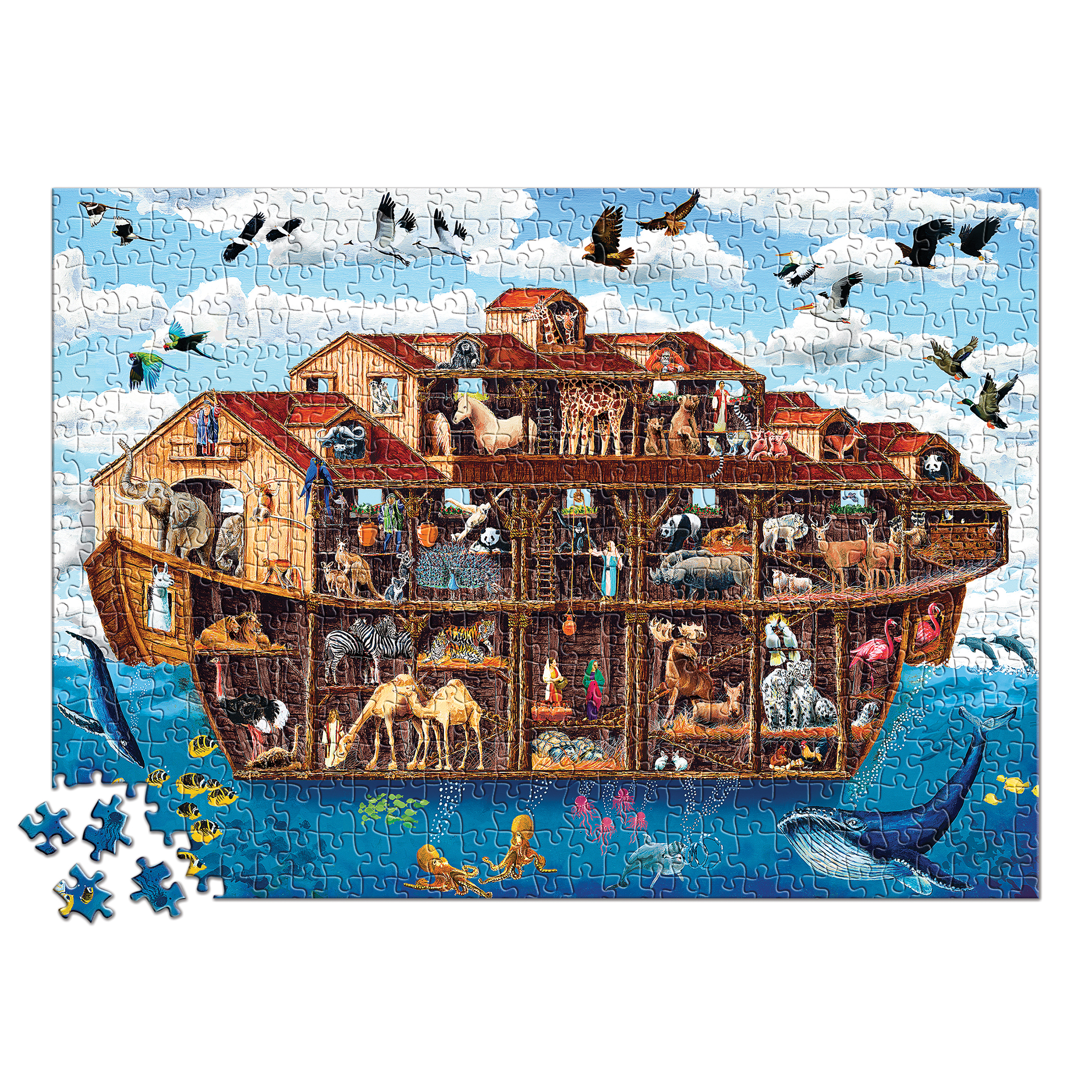 MasterPieces 1000 Piece Jigsaw Puzzle for Adults – Noah's Ark – 23.5 ...