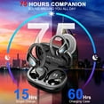 thumbnail image 2 of Auricular Inalámbrico 75 Horas Auriculares Bluetooth 5.3 IP7 Resistente Al Agua para Deportes Auriculares Inalámbricos para Correr con Micrófonos con Cancelación de Ruido Auriculares con Graves Profundos sobre la Oreja con Ganchos para las Orejas para Gimnasio de Entrenamiento Android iOS, 2 of 7