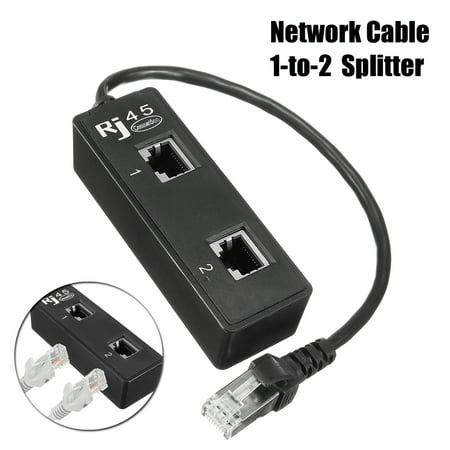 RJ45 1 to 2 Socket Ethernet LAN Network Cable Splitter Extend Adapter