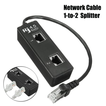 Cables Unlimited Network Connector - RJ45 1 to 2 Socket Ethernet LAN Network Cable Splitter Extend Adapter Connector