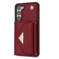 thumbnail image 5 of Allytech for Samsung Galaxy S23 Wallet Case Cover, PU Leather Large Space Cards Slots Detachable Shoulder Strap Back Cover for Girls Women Shockproof Phone Case for Galaxy S23 - Red, 5 of 9