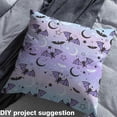 thumbnail image 2 of Homewish Dreamy Purple Halloween Fabric by the Yard 1 Yard, Cartoon Kawaii Bat Room Decor Fabric by the Yard, Stars Moon Starry Sky Sewing Fabric, Luxury Bedroom Decor, 2 of 6