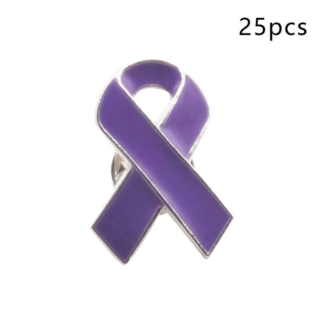 Cancer Awareness Ribbon Pin Gold Plated Lapel Badge Official Health Education Campaign Accessory 100PCS