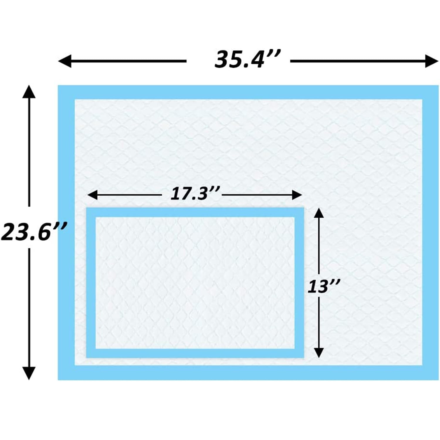 Pefilos 13" Dog and Puppy Pee Pads with Leak-Proof Quick-Dry Design for Potty Training Pad, Standard Absorbency, Regular Size, Pack of 100, Blue Pefilos 13" Dog and Puppy Pee Pads with Leak-Proof Quick-Dry Design for Potty Training Pad, Standard Absorbency, Regular Size, Pack of 100, Blue