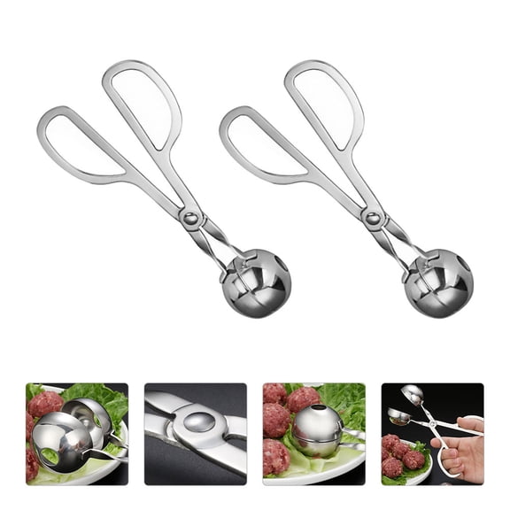 NIAIZEK 2-Pack Stainless Steel Meatball Makers Kitchen Tools Set for Easy Cooking and Food Preparation