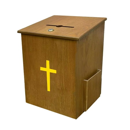 Fixturedisplays Wood Church Collection Fundraising Box Donation