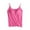 Hot Pink, variant on Funicet Women's Cami With Built-In Shelf Bra Plus Stretch with Adjustable Spaghetti Straps Basic Undershirt Layer Tank Top Hot Pink 5XL