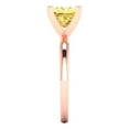 thumbnail image 3 of Clara Pucci 14K Rose Gold 1.5ct Yellow Solitaire Ring for Women, 3 of 8