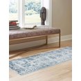 thumbnail image 3 of Rugs.com Monte Carlo Collection Rug – 2' x 8' Runner Light Blue Medium Rug Perfect for Living Rooms, Large Dining Rooms, Open Floorplans, 3 of 5