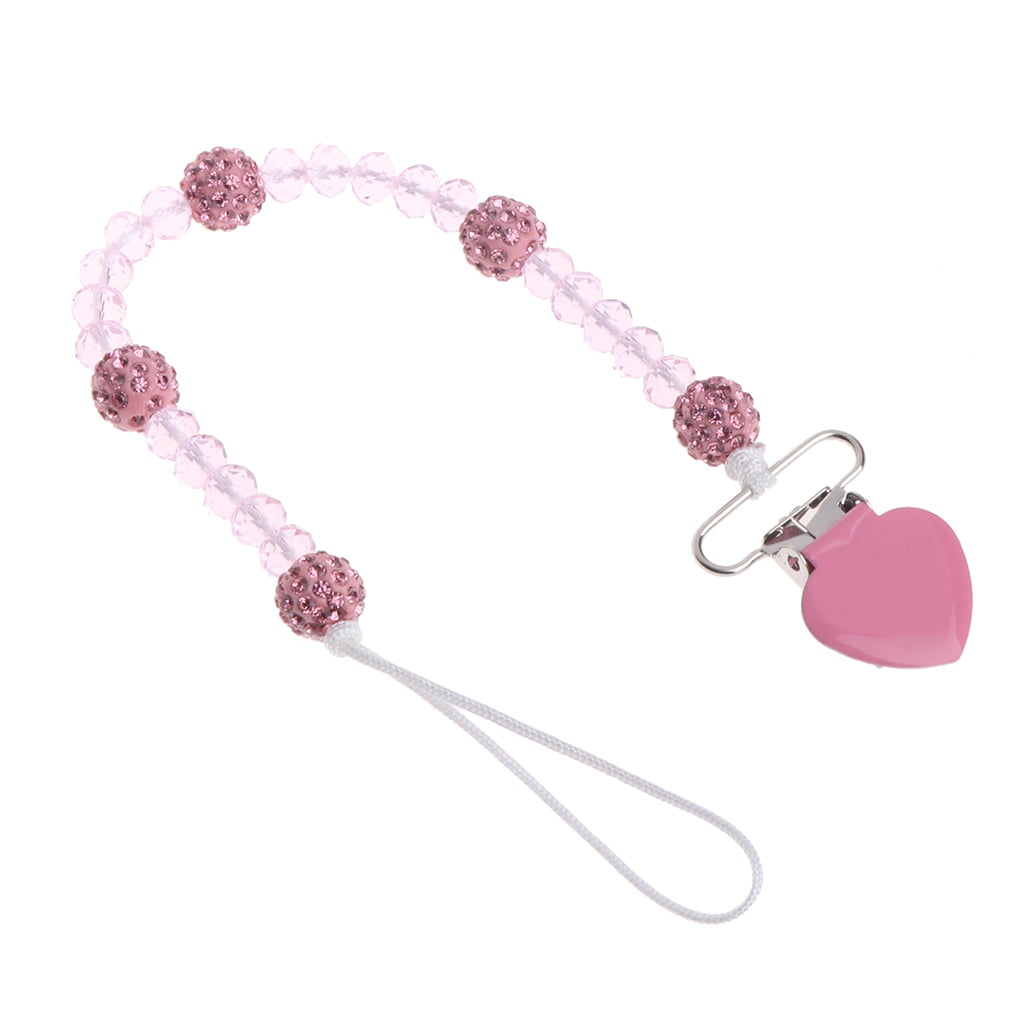 1Pc Baby Pacifier Clip Crystal Soother Chain Dummy Soother Leash Strap Nipple FI 