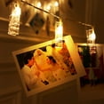 thumbnail image 4 of Iumwxz 118in Length 20 Led Clips String Lights Battery Usb Christmas String Photo Wall Clip Ins Small Lantern Decorative Led Strip Lights for Indoor Outdoor home decor christmas clearance indoor, 4 of 5